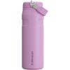 imageStanley IceFlow Flip Straw 20 Water Bottle 24 oz  BuiltIn Straw for Travel and Sports  Lightweight and Leak Resistant  Insulated Stainless Steel  BPAFree  Strawberry CreamLilac