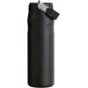 imageStanley IceFlow Flip Straw 20 Water Bottle 24 oz  BuiltIn Straw for Travel and Sports  Lightweight and Leak Resistant  Insulated Stainless Steel  BPAFree  Strawberry CreamBlack