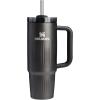 imageStanley Quencher H20 Tumbler with Handle and Straw 40 oz  Flowstate 3Position Lid  Cup Holder Compatible for Travel  Insulated Stainless Steel Cup  BPAFree  Rose Petal ShimmerFluted Black