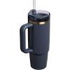 imageStanley Quencher H20 Tumbler with Handle and Straw 40 oz  Flowstate 3Position Lid  Cup Holder Compatible for Travel  Insulated Stainless Steel Cup  BPAFree  Rose Petal ShimmerFluted Twilight