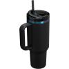 imageStanley Quencher H20 Tumbler with Handle and Straw 40 oz  Flowstate 3Position Lid  Cup Holder Compatible for Travel  Insulated Stainless Steel Cup  BPAFree  Rose Petal ShimmerBlack Chroma