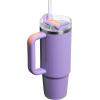imageStanley Quencher H20 Tumbler with Handle and Straw 40 oz  Flowstate 3Position Lid  Cup Holder Compatible for Travel  Insulated Stainless Steel Cup  BPAFree  Rose Petal ShimmerPeriwinkle Shimmer