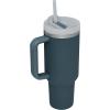 imageStanley Quencher H20 Tumbler with Handle and Straw 40 oz  Flowstate 3Position Lid  Cup Holder Compatible for Travel  Insulated Stainless Steel Cup  BPAFree  Rose Petal ShimmerStormy Sea