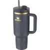 imageStanley Quencher H20 Tumbler with Handle and Straw 40 oz  Flowstate 3Position Lid  Cup Holder Compatible for Travel  Insulated Stainless Steel Cup  BPAFree  Rose Petal ShimmerFluted Twilight