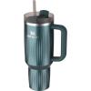 imageStanley Quencher H20 Tumbler with Handle and Straw 40 oz  Flowstate 3Position Lid  Cup Holder Compatible for Travel  Insulated Stainless Steel Cup  BPAFree  Rose Petal ShimmerFluted Marina Shine