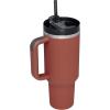 imageStanley Quencher H20 Tumbler with Handle and Straw 40 oz  Flowstate 3Position Lid  Cup Holder Compatible for Travel  Insulated Stainless Steel Cup  BPAFree  Rose Petal ShimmerRed Rust
