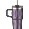 imageStanley Quencher H20 Tumbler with Handle and Straw 40 oz  Flowstate 3Position Lid  Cup Holder Compatible for Travel  Insulated Stainless Steel Cup  BPAFree  Rose Petal ShimmerFluted Wisteria Shine