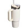 imageStanley Quencher H20 Tumbler with Handle and Straw 40 oz  Flowstate 3Position Lid  Cup Holder Compatible for Travel  Insulated Stainless Steel Cup  BPAFree  Rose Petal ShimmerFluted Cream Gloss