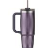 imageStanley Quencher H20 Tumbler with Handle and Straw 40 oz  Flowstate 3Position Lid  Cup Holder Compatible for Travel  Insulated Stainless Steel Cup  BPAFree  Rose Petal ShimmerFluted Wisteria Shine