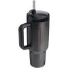 imageStanley Quencher H20 Tumbler with Handle and Straw 40 oz  Flowstate 3Position Lid  Cup Holder Compatible for Travel  Insulated Stainless Steel Cup  BPAFree  Rose Petal ShimmerFluted Black