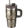 imageStanley Quencher H20 Tumbler with Handle and Straw 40 oz  Flowstate 3Position Lid  Cup Holder Compatible for Travel  Insulated Stainless Steel Cup  BPAFree  Rose Petal ShimmerFluted Gunmetal Shine