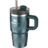 imageStanley Quencher H20 Tumbler with Handle and Straw 40 oz  Flowstate 3Position Lid  Cup Holder Compatible for Travel  Insulated Stainless Steel Cup  BPAFree  Rose Petal ShimmerFluted Marina Shine