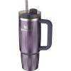 imageStanley Quencher H20 Tumbler with Handle and Straw 40 oz  Flowstate 3Position Lid  Cup Holder Compatible for Travel  Insulated Stainless Steel Cup  BPAFree  Rose Petal ShimmerFluted Wisteria Shine