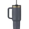 imageStanley Quencher H20 Tumbler with Handle and Straw 40 oz  Flowstate 3Position Lid  Cup Holder Compatible for Travel  Insulated Stainless Steel Cup  BPAFree  Rose Petal ShimmerFluted Twilight
