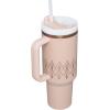 imageStanley Quencher H20 Tumbler with Handle and Straw 40 oz  Flowstate 3Position Lid  Cup Holder Compatible for Travel  Insulated Stainless Steel Cup  BPAFree  Rose Petal ShimmerBlush Gloss Deco