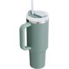 imageStanley Quencher H20 Tumbler with Straw 40 oz  Flowstate 3Position Lid  Cup Holder Compatible for Travel  Insulated Stainless Steel Cup  BPAFree  Shale