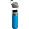 imageStanley Quick Flip GO Water Bottle 24 oz  Push Button Lid  Leakproof and Packable for Travel and Sports  Insulated Stainless Steel  BPAFree  PomeloAzure