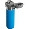 imageStanley Quick Flip GO Water Bottle 24 oz  Push Button Lid  Leakproof and Packable for Travel and Sports  Insulated Stainless Steel  BPAFree  PomeloAzure