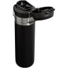 imageStanley Quick Flip GO Water Bottle 24 oz  Push Button Lid  Leakproof and Packable for Travel and Sports  Insulated Stainless Steel  BPAFree  PomeloBlack 20