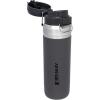 imageStanley Quick Flip GO Water Bottle 24 oz  Push Button Lid  Leakproof and Packable for Travel and Sports  Insulated Stainless Steel  BPAFree  PomeloCharcoal