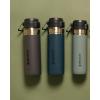 imageStanley Quick Flip GO Water Bottle 24 oz  Push Button Lid  Leakproof and Packable for Travel and Sports  Insulated Stainless Steel  BPAFree  PomeloCharcoal