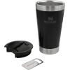 imageStanley StayChill Beer Pint 16 oz  Wide Mouth Lid  Builtin Bottle Opener  Beer Tumbler Cup  Insulated Stainless Steel Pint Glass  BPAFree  Rose Quartz GlowMatte Black