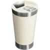 imageStanley StayChill Beer Pint 16 oz  Wide Mouth Lid  Builtin Bottle Opener  Beer Tumbler Cup  Insulated Stainless Steel Pint Glass  BPAFree  Rose Quartz GlowCream Gloss