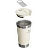 imageStanley StayChill Beer Pint 16 oz  Wide Mouth Lid  Builtin Bottle Opener  Beer Tumbler Cup  Insulated Stainless Steel Pint Glass  BPAFree  Rose Quartz GlowCream Gloss