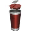 imageStanley StayChill Beer Pint 16 oz  Wide Mouth Lid  Builtin Bottle Opener  Beer Tumbler Cup  Insulated Stainless Steel Pint Glass  BPAFree  Rose Quartz GlowCinnamon Glow