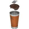 imageStanley StayChill Beer Pint 16 oz  Wide Mouth Lid  Builtin Bottle Opener  Beer Tumbler Cup  Insulated Stainless Steel Pint Glass  BPAFree  Rose Quartz GlowMaple