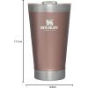 imageStanley StayChill Beer Pint 16 oz  Wide Mouth Lid  Builtin Bottle Opener  Beer Tumbler Cup  Insulated Stainless Steel Pint Glass  BPAFree  Rose Quartz GlowRose Quartz Glow