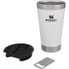 imageStanley StayChill Beer Pint 16 oz  Wide Mouth Lid  Builtin Bottle Opener  Beer Tumbler Cup  Insulated Stainless Steel Pint Glass  BPAFree  Rose Quartz GlowPolar