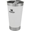imageStanley StayChill Beer Pint 16 oz  Wide Mouth Lid  Builtin Bottle Opener  Beer Tumbler Cup  Insulated Stainless Steel Pint Glass  BPAFree  Rose Quartz GlowPolar