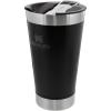 imageStanley StayChill Beer Pint 16 oz  Wide Mouth Lid  Builtin Bottle Opener  Beer Tumbler Cup  Insulated Stainless Steel Pint Glass  BPAFree  Rose Quartz GlowMatte Black
