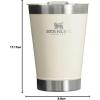 imageStanley StayChill Beer Pint 16 oz  Wide Mouth Lid  Builtin Bottle Opener  Beer Tumbler Cup  Insulated Stainless Steel Pint Glass  BPAFree  Rose Quartz GlowCream Gloss