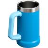 imageStanley StayChill Beer Stein 24 oz  Heavy Duty Big Grip Handle  Beer Tumbler Drink Cup Holds 2 Cans  Insulated Stainless Steel Party Mug  BPAFree  TigerlilyAzure