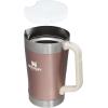 imageStanley StayChill Pitcher 64 oz  Cold Water Beer and Drink Pitcher with Lid  Large Capacity Durable Beverage Container with Handle  Insulated Stainless Steel  BPAFree  Frost GlossRose Quartz Glow