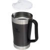 imageStanley StayChill Pitcher 64 oz  Cold Water Beer and Drink Pitcher with Lid  Large Capacity Durable Beverage Container with Handle  Insulated Stainless Steel  BPAFree  Frost GlossCharcoal Glow
