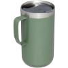 imageStanley StayHot Camp Mug 24 oz  Press Fit Drink Through Lid  Cup for Coffee Tea and Drinks  Insulated Stainless Steel Coffee Mug  BPAFree  Hammertone SilverHammertone Green