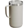 imageStanley StayHot Camp Mug 24 oz  Press Fit Drink Through Lid  Cup for Coffee Tea and Drinks  Insulated Stainless Steel Coffee Mug  BPAFree  Hammertone SilverAsh 20