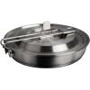 imageStanley Wildfare Pro 15Piece Stainless Steel Fry Pan Cook Set  875 in Fry Pan with Fold ampamp Lock Handle  Plates and Utensils  Camping Essentials for Your Camp Kitchen  BPAFreePale Pebble  Stone