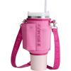 imageStanley All Day Quencher Carry All for 40 oz Tumbler with Handle  Crossbody Bag with Phone Holder Pocket Card Sleeve ampamp Detachable Strap  Water Bottle Carrier Bag  BPAFree  Rose QuartzPeony