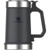 imageStanley Classic Bottle Opener Beer Stein 24 oz  Flip Up Lid and Heavy Duty Handle with Built In Bottle Opener  Insulated Stainless Steel Beer Mug  BPAFree  Hammertone Green