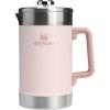 imageStanley Classic StayHot French Press Coffee Maker 48 oz  5 Minute Brew 4 Hours Hot  Mesh Filter for Coffee Grounds  Insulated Stainless Steel French Press  BPAFree  Rose Quartz