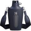 imageStanley Cross Bottle 23 oz  Travel Water Bottle with Jacquard Strap  Leakproof Tritan Lid with Removable Straw  Insulated Stainless Steel  BPAFree  Dried PineTwilight