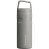 imageStanley IceFlow Cap and Carry Water Bottle  Wide Mouth Twist Lid  Lightweight ampamp Leakproof for Travel ampamp Sports  Insulated Stainless Steel  BPAFreeAsh