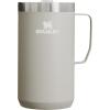 imageStanley StayHot Camp Mug 24 oz  Press Fit Drink Through Lid  Cup for Coffee Tea and Drinks  Insulated Stainless Steel Coffee Mug  BPAFree  Hammertone SilverAsh 20