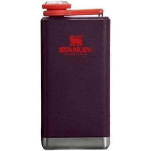 imageStanley Adventure PreParty Flask 8 oz  Leakproof Hip Flask  Hinge Connected Never Lose Cap  Insulated Stainless Steel Liquor Container  BPAFree  Hammertone GreenPlum