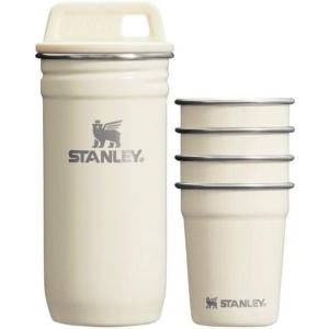 imageStanley Adventure PreParty Nesting Shot Glass Set  4 Shot Glasses in Travel Carrying Case  2 oz Stainless Steel Shooters  BPAFree  Cream GlossCream Gloss