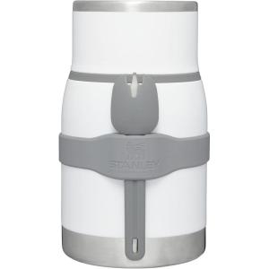 imageStanley Adventure ToGo Food Jar and Spork 24 oz  Vacuum Insulated Thermos Food Container  Wide Mouth Screw On Lid  Packable for Travel  Stainless Steel with Leakproof Lid  BPAFree  Chili RedPolar